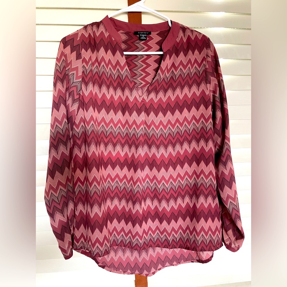 Women’s burgundy blouse from AMISU
